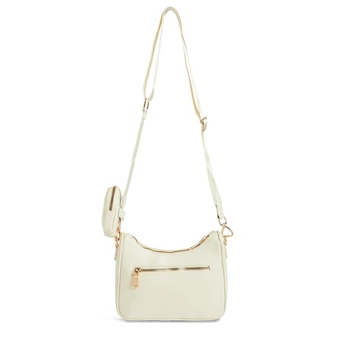 Image of Caprese Monroe Medium Crossbody Bag for Women | Sleek Monogram Sling Bag with Detachable Pouch | Adjustable and Detachable Strap Shoulder Bag for Everyday Use