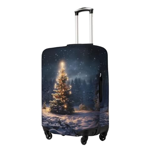 Christmas Tree Snow Print Luggage Suitcase Cover Protector Luggage Washable Covers With Concealed Zipper2