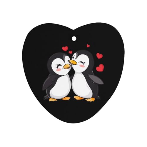 Love Cute Animal Penguins Car Air Freshener Hanging Aromatherapy Tablets for Car Accessories Love form