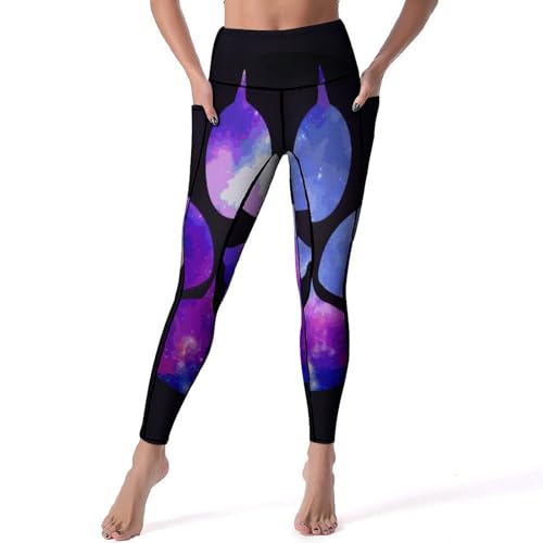 Legging femmes pantalon de sport yoga pourpre étoilé fitness s