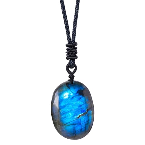 Natural Labradorite Pendant, Healing Crystal Moonstone