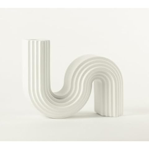 Modern White S-Shape Candle Holder for Home Cover