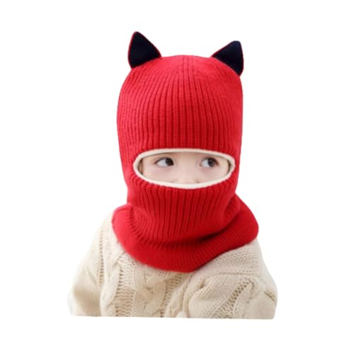 LIFKOME Hat Beanie with Winter Knit Cap for Kids Windproof Wool Hat Scarf Wrap