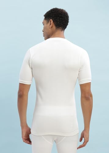 Image of Dollar Ultra Pack of 2 Combed Cotton Men V Neck Half Sleeve Thermal Top