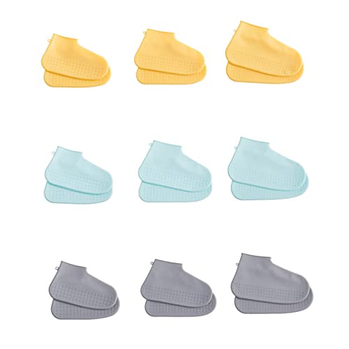 Cubrecalzados reutilizables para lluvia, antideslizantes, de silicona, color blanco, talla grande miniatura 4