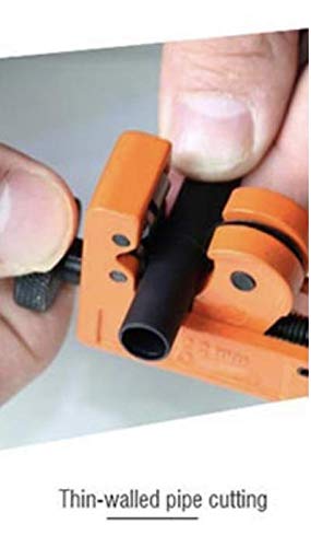 Edward Tools Harden Pro Mini Pipe Cutter 1/8” to 7/8” - Cuts Copper, Aluminum, Metal - Multi Use Tube Cutter, PVC Cutter - Cuts Arrows, Lines - Heavy Duty Steel Blade Pipe Cutter Wheel
