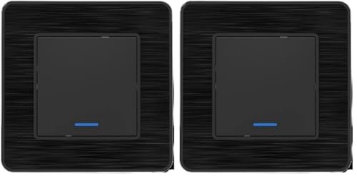Bouton poussoir voyant noir brossé Zenitech contre la recherche du bouton