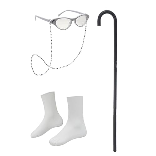 Disfraz Completo Viejecita para Niñas Talla Mediana miniatura 4