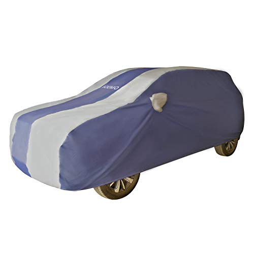 Image of Amazon Brand - Solimo UV Protection & Dust Resistant Car Cover for MG Hector (Blue & Silver)