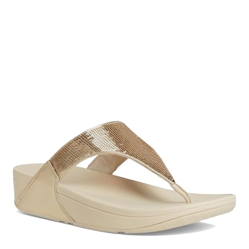 FitFlop Women's Lulu Sequin Toe-Post Sandals Wedge