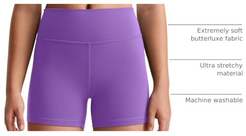 Image of CRZ YOGA Girls Butterluxe Biker Shorts | Extremely Soft, Gentle Compression, Dance, Athletic, High Waisted, for Teen