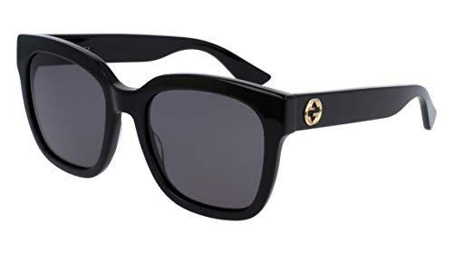Gucci GG0034S 001 Black 0034S Square Sunglasses Lens Category 3 Size 54mm, womens