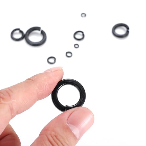 600 Stk Federringe, Spiralförmige Federscheiben, Unterlegscheiben Sperringe, DIN 127 Form B Kohlenstoffstahl V2A Kohlenstoffstahl - M2/M2.5/M3/M4/M5/M6/M8/M10/M12