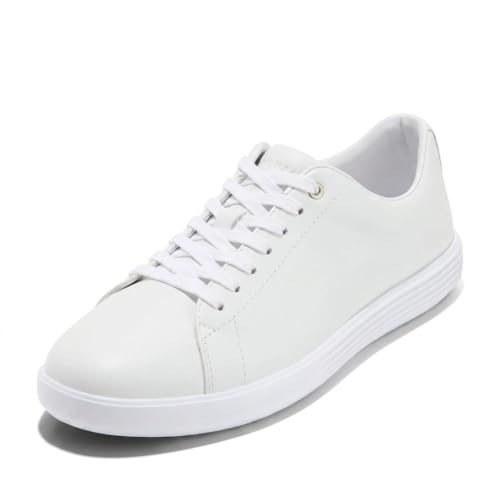 Cole Haan womens Grand Crosscourt Sneaker, Bright White Leather/Optic White, 7.5 US