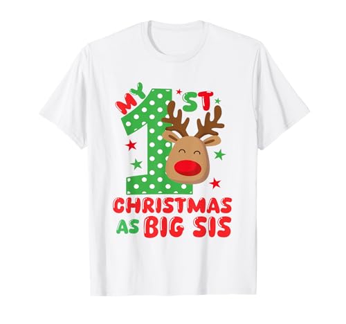 Mi primera Navidad como hermana mayor que coincide con la primera Navidad de la familia Camiseta