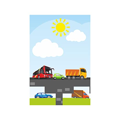 PrettyurParty Transport Party Decorations, 90 Pieces Set