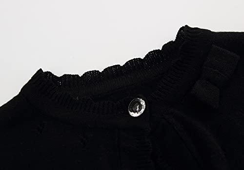 Baby Girls Cardigan Sweater Bolero Shrugs Toddler Kids Knitted Long Sleeve Button Closure Cropped Dress Up Jacket Tops4