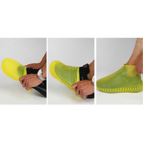 NOLITOY 1 par Unisex XL Cubrezapatos Amarillo para Días Lluviosos para Calzado Exterior y Fácil de Limpiar miniatura 2