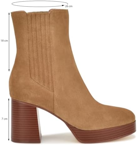 NINE WEST Women's EDS Ankle Boot, Brown 200, 9 | Image 4
