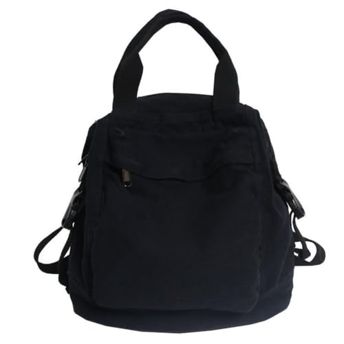 Mochila de nailon para mujer verde vintage bolso escolar multiusos