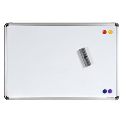 ALKOSIGN Astra Chrome Plus White Boards with Magnetic and Resin C...