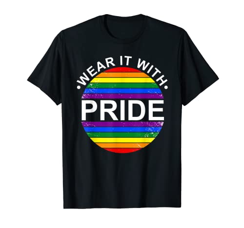 LGBTQ Mese del Orgullo Arco Iris Bandera Queer LGBT Camiseta