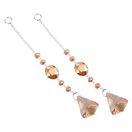 SUPVOX 2Pcs Hanging Ball Prisms Octagon Chakra Suncatchers for Window Ceiling Chandelier Decoration Rainbow Light Refraction and Feng Shui Crystals