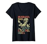 Photo Gallery donna braccio di ferro husband dad hook legend hero maglietta con collo a v Photo Gallery donna braccio di ferro husband dad hook legend hero maglietta con collo a v