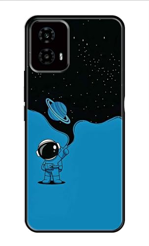 Image of Metal TPU Printed Back Cover for Motorola Moto G34 5G (Child Astronaut) 360 Degree Protection | Camera Protection -25092024(AH)