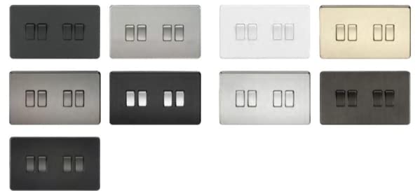 Screwless 10AX 4G 2-Way Switch, Anthracite - Image 2