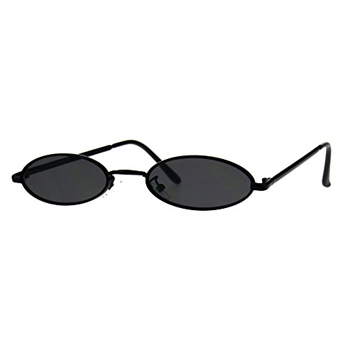 Mens Oval Narrow Metal Rim Round Mod Pimp Sunglasses2