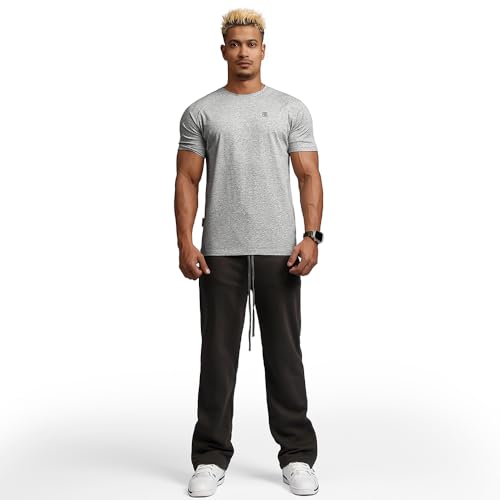 Image of Casual Short Sleeve Crew Neck Classic Wicking Breathable Fitness Muscle Athletic T Shirts Mens