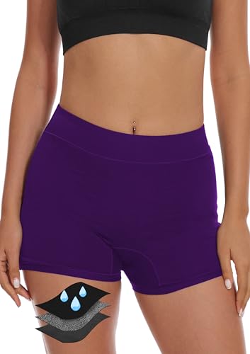 Image of YESWEL Overnight Period Shorts For Women, Leak-proof, Heavy Flow, Menstrual Absorbent Boyshorts