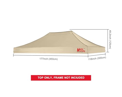 Image of MASTERCANOPY 10x15 Replacement Pop Up Canopy Top for Kingkong Frame Beige