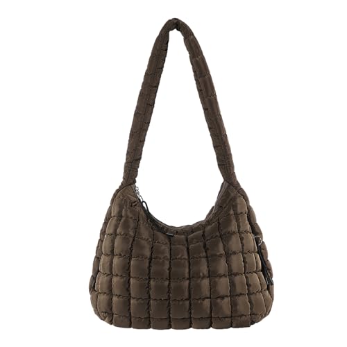 Sac à bandoulière marron plissé léger pour bouger sans contrainte en fête