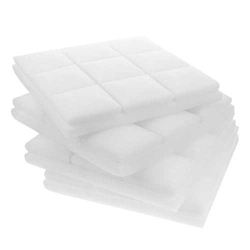 VANZACK Panel Insonorizante de Esponja Blanca 4 Piezas 30x30x5 Cm para Pared, Panel Acústico de Aislamiento Acústico para Estudio, Ktv, Sala de Piano y Grabación