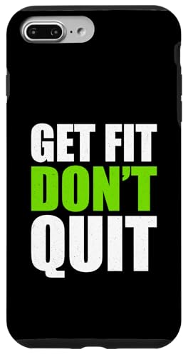 Get Fitter Train Hard Dun Quit �W�� ���`�x�[�V���� �t�B�b�g�l�X���D�� �X�}�z�P�[�X iPhone 7 Plus/8 Plus �p