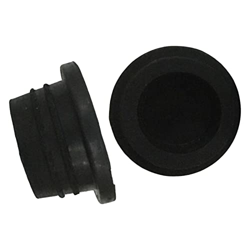 2 Pieces Inground Pool Ladder Rubber Bumpers Ladder End Caps Replacement Black, bottom diameter 39 mm