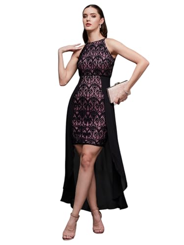 Image of Miss Chase Women's Sleeveless Collared Bodycon Above-Knee Polyester Dress