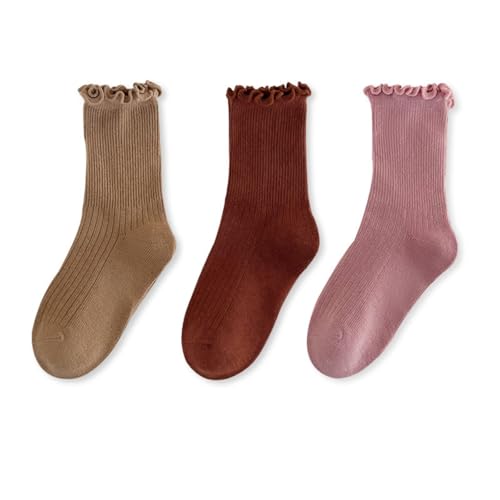 Genérico Calcetines Ceremonia NiñA,Calcetines para BebéS Calcetines De Piso Calcetines De Verano Calcetines De Dibujos Animados Finos Transpirables Moda De Dibujos Animados De OtoñO 3 Piezas