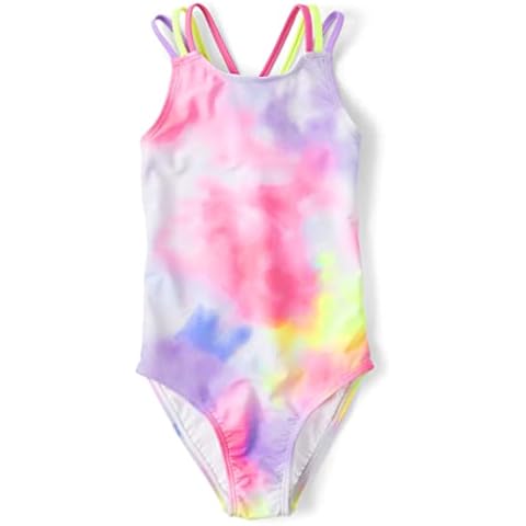 The Children's Place Girl's Neon Peony Swimsuit Cover