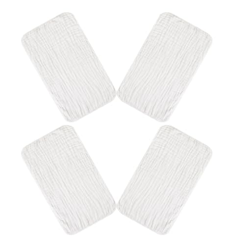 OATIPHO 4pcs Cotton Washcloths Breathable Towel for Bath Drool and Multi-Purpose Use for Newborns