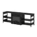 Furinno Classic 70 Inch TV Stand with Fireplace, Americano