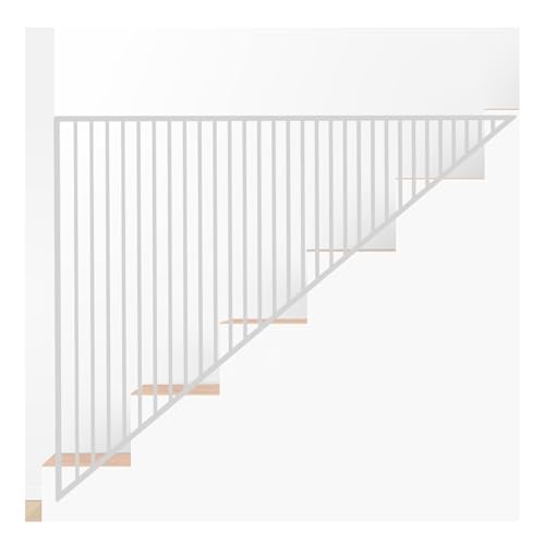 Griglia divisoria per scale e pareti per interni, in metallo, per recinzioni, corrimano, estensione (bianco, 100 x 120 cm), elegante soluzione di sicurezza