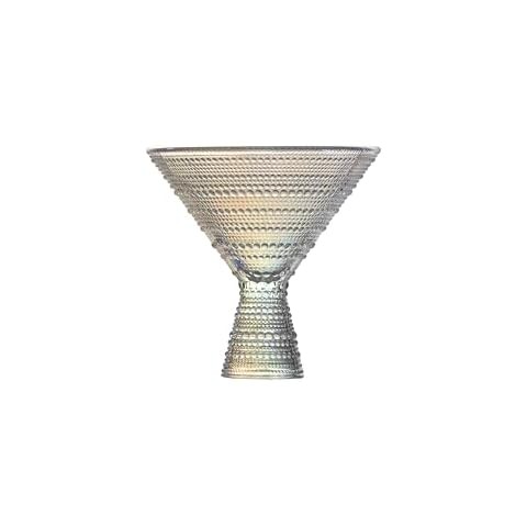 Fortessa Jupiter Beaded Hobnail Glass, 11.5 Ounce Martini (Set of 4), Iridescent Cover