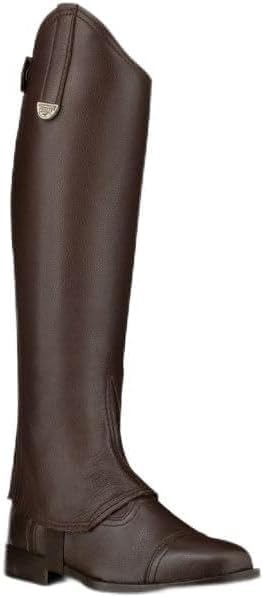 PIONEER Mini Chaps Ilizia per Equitazione Ghette in Vera Pelle con Doppio Elastico e Cerniera