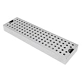 【Materiale】: Questo vassoio raccogligocce per birra è realizzato in acciaio inossidabile, superficie liscia e costruzione robusta, dimensioni 33 cm x 9 cm x 3 cm / 12,99 pollici x 3,54 pollici x 1,18 pollici