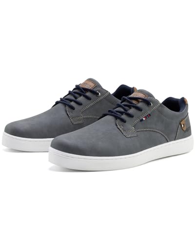 Mens Fashion Sneakers Casual Oxford Shoes for Men Business Walking Dress Male Shoe 8-12US（8.5US,Grey）3