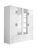 Schrank Kemi eignet sich hervorragend für kleine Räume. Der Drehtüren-Schrank kann viel mehr als nur Kleider verstauen, denn er ist ein echtes Raumwunder, das ungeahnt viel Platz bietet, um selbst Kleidung, Handtaschen und auch einen Koffer perfekt aufzubewahren.