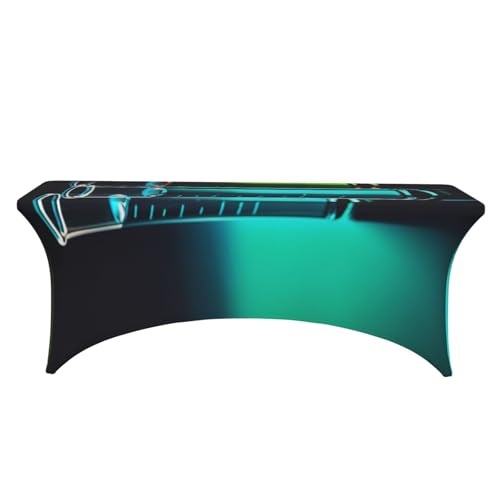 Nappe rectangulaire extensible lavable pour dissimuler les tables de banquet - 3